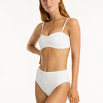 Interlace Bandeau Bikini Top - White - Simply Beach UK