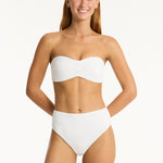 Interlace Bandeau Bikini Top - White - Simply Beach UK