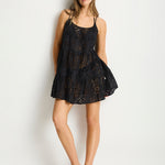 Ibiza Tie Back Short Sundress - Black - Simply Beach UK