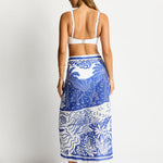 Jungle Lino Long Sarong - Blue - Simply Beach UK
