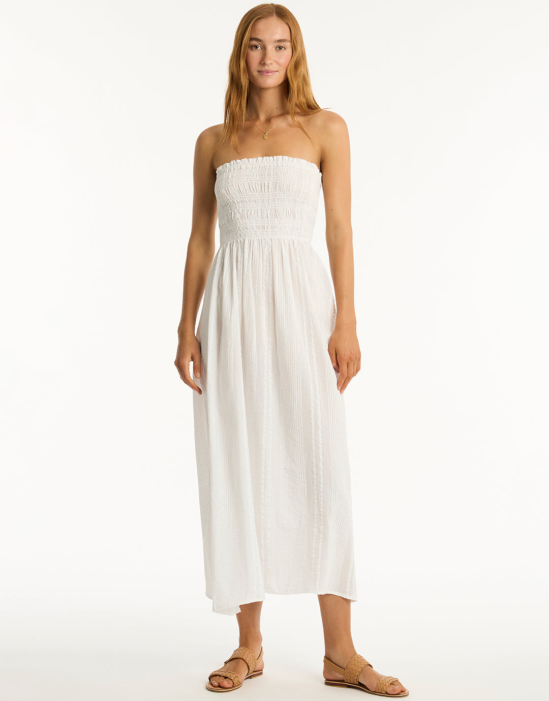 Heatwave Bandeau Maxi Dress - White - Simply Beach UK