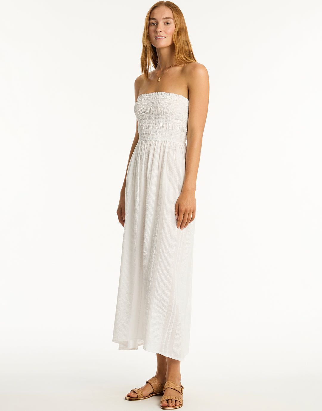 Heatwave Bandeau Maxi Dress - White - Simply Beach UK