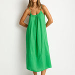 Sunset Tie Back Sundress - Kelly Green - Simply Beach UK