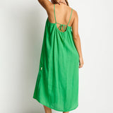 Sunset Tie Back Sundress - Kelly Green - Simply Beach UK