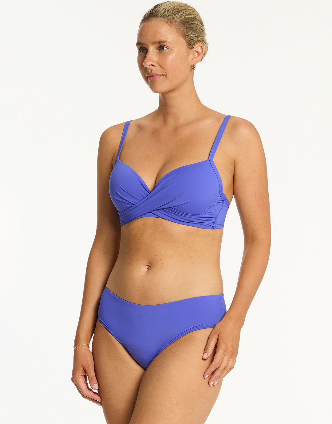 Essentials Edit Mid Bikini Pant - Iris - Simply Beach UK