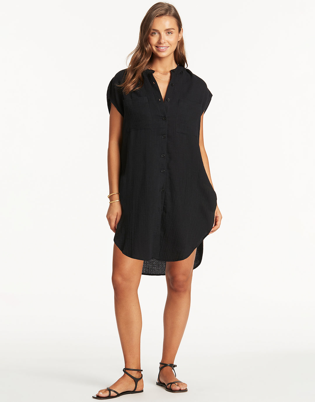 Sunset Sleeveless Cover Up - Black - Simply Beach UK