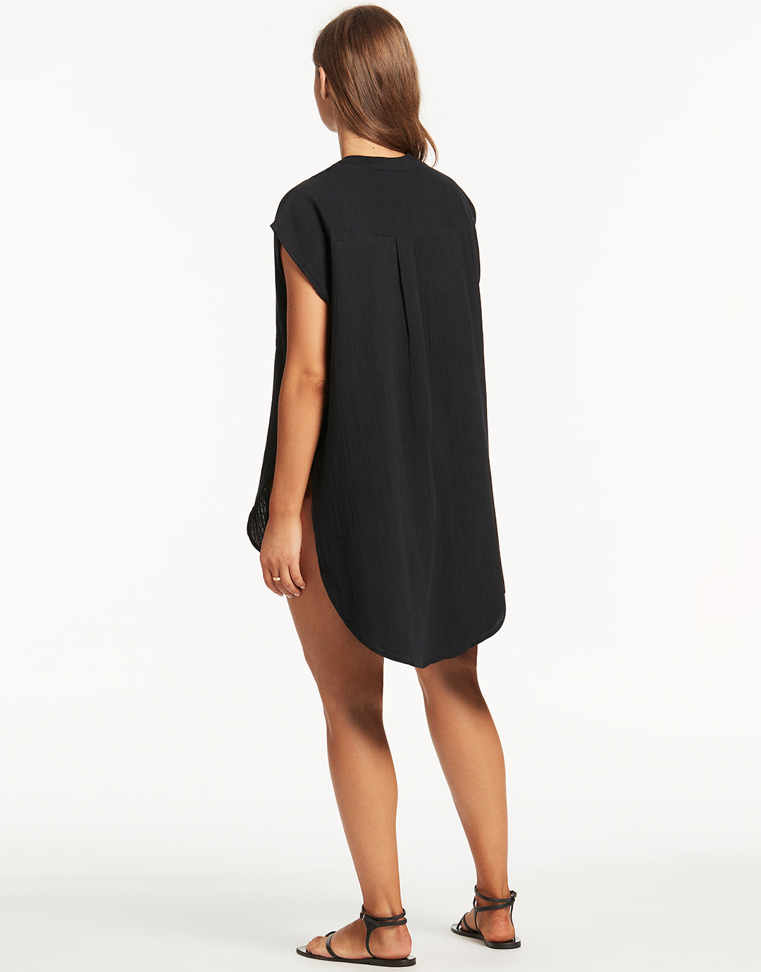 Sunset Sleeveless Cover Up - Black - Simply Beach UK