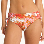 Daisyfield Mid Drawstring Bikini Pant - Coral - Simply Beach UK