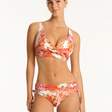 Daisyfield Mid Drawstring Bikini Pant - Coral - Simply Beach UK