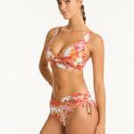 Daisyfield Mid Drawstring Bikini Pant - Coral - Simply Beach UK