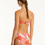 Daisyfield Mid Drawstring Bikini Pant - Coral - Simply Beach UK