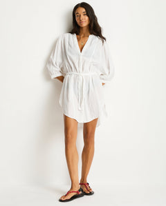 Sea Level Salt Boho Shirt - White - Simply Beach UK