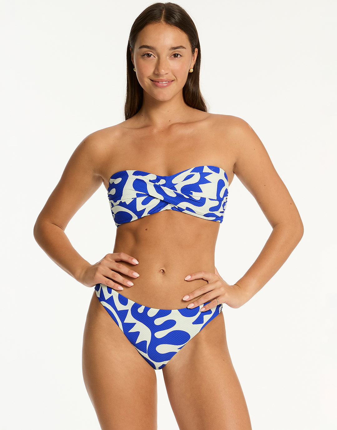 Seascape Regular Cheeky Bikini Pant - Blue - Simply Beach UK