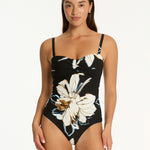 La Luna Twist Bandeau Swimsuit - Black - Simply Beach UK