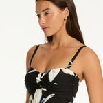 La Luna Twist Bandeau Swimsuit - Black - Simply Beach UK