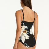 La Luna Twist Bandeau Swimsuit - Black - Simply Beach UK