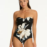 La Luna Twist Bandeau Swimsuit - Black - Simply Beach UK