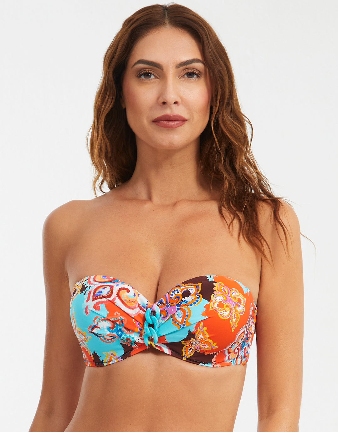 Sheila Bandeau Bikini Top - Multi - Simply Beach UK