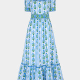 Evelyn Dress - Sky Lily Stripe - Simply Beach UK