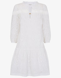 Solta Broderie Anglaise Dress - White - Simply Beach UK