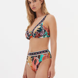 Nuria Ferrer Sorella Plunge Bikini Top - Multi - Simply Beach UK
