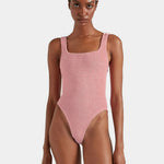 Hunza G Square Neck Swimsuit - Dusty Pink - Simply Beach UK