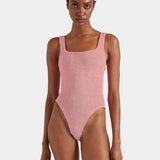Hunza G Square Neck Swimsuit - Dusty Pink - Simply Beach UK