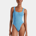 Hunza G Square Neck Swimsuit - Sky Blue - Simply Beach UK