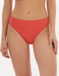 Nuria Ferrer Stella Bikini Pant - Coral - Simply Beach UK