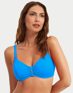 Stella Underwired Bikini Top - Blue - Simply Beach UK