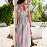 Pink City Prints Susie Dress - Mint Stripe - Simply Beach UK
