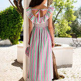 Pink City Prints Susie Dress - Mint Stripe - Simply Beach UK