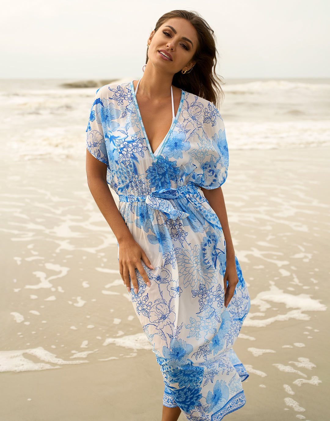Salerno Midi Dress - Blue - Simply Beach UK
