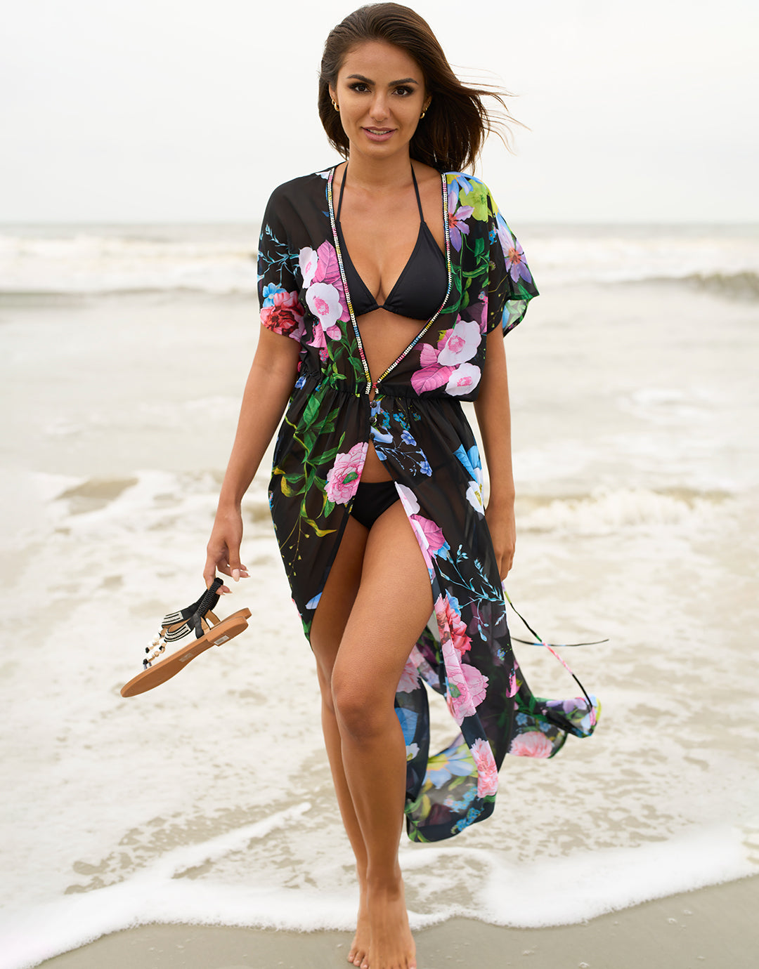 Samba Maxi Cover Up - Black - Simply Beach UK