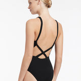 Jetset High Neck Swimsuit - Black - Simply Beach UK