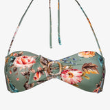 Boho Blossom Bandeau Bikini Top - Vintage Garden - Simply Beach UK