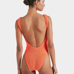 Square Neck Swimsuit - Orange - Simply Beach UK