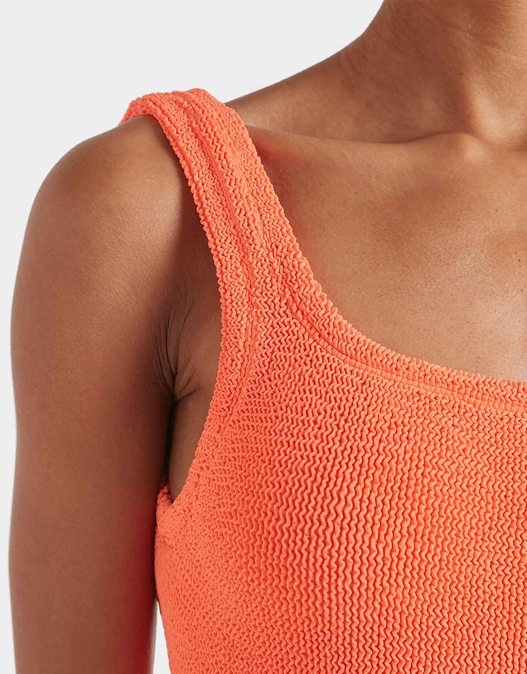 Square Neck Swimsuit - Orange - Simply Beach UK