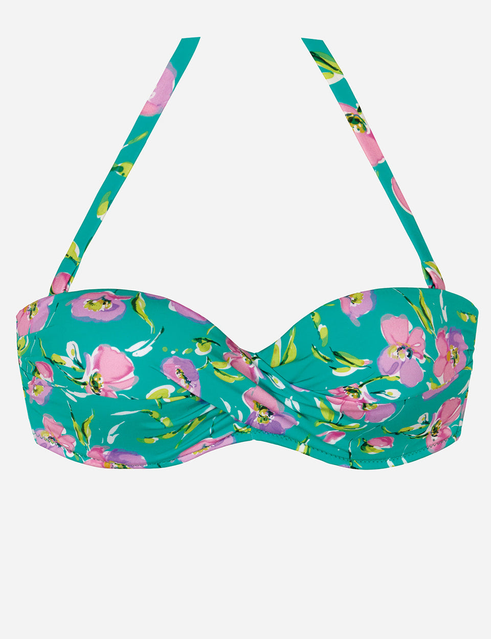 Aerie Ribbed Tie Longline Triangle Bikini Top