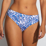 Tessy Corfu Wide Side Bikini Pant - Blue - Simply Beach UK