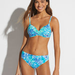 Coral Wide Side Bikini Pant - Turquoise - Simply Beach UK