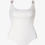 Tessy Corsica Square Neck Swimsuit - White - Simply Beach UK