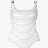 Tessy Corsica Square Neck Swimsuit - White - Simply Beach UK