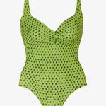Lima Wrap Front Swimsuit - Lime - Simply Beach UK