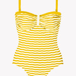 Saona Bandeau Swimsuit - Yellow - Simply Beach UK