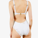 Daizey Cupped Panel Swimsuit - White - Simply Beach UK