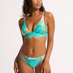 Tropica Longline Tri Bikini Top - Jade - Simply Beach UK