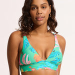 Tropica Longline Tri Bikini Top - Jade - Simply Beach UK