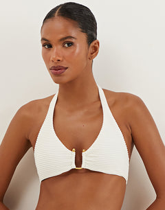 Dune Jill Alanna Bikini Top - White - Simply Beach UK