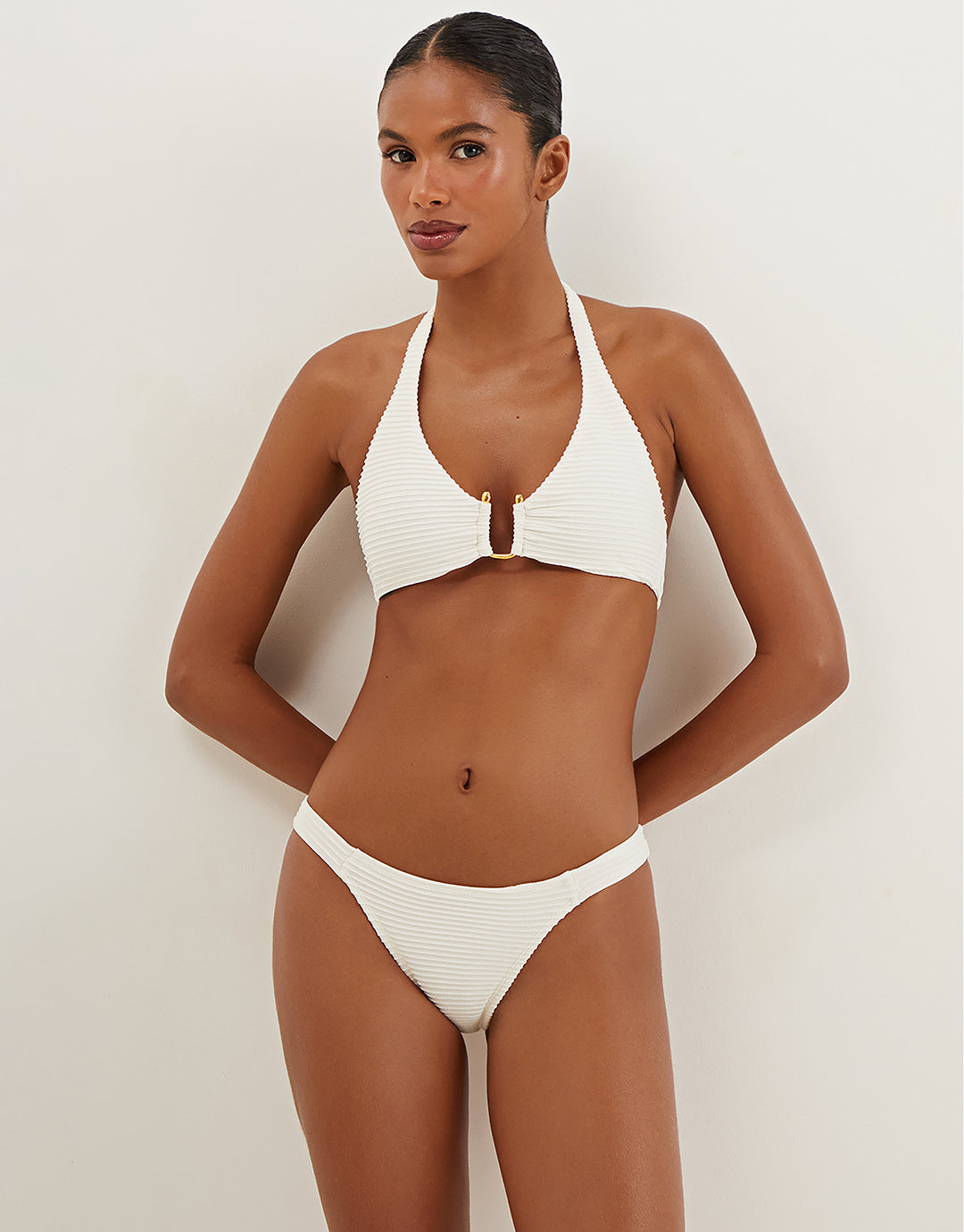 Dune Fany Full Bikini Pant - White - Simply Beach UK
